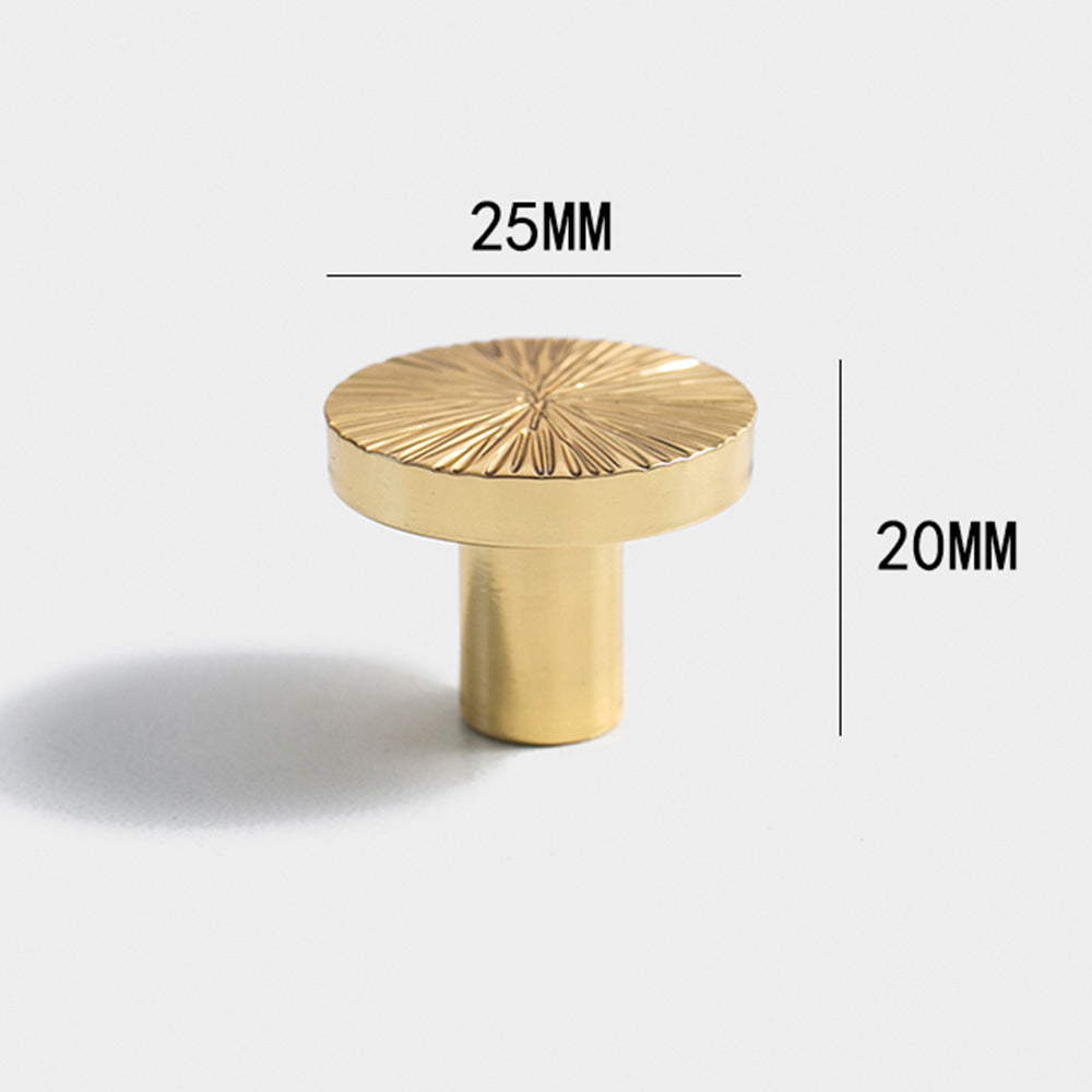 Solid Brass Texture Knob Cabinet Pulls Knobs