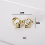 Exquisite Bow Knob Gold Brass Drawer Knobs Dresser Handle Decor Furniture Hardware