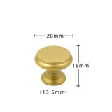Brushed Brass Round Cabinet Knobs