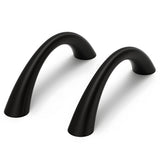 Solid Zinc Alloy Curved Cabinet Handles for Dresser Drawer