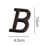 Antique Cast Wrought Iron House Alphabet Letters
