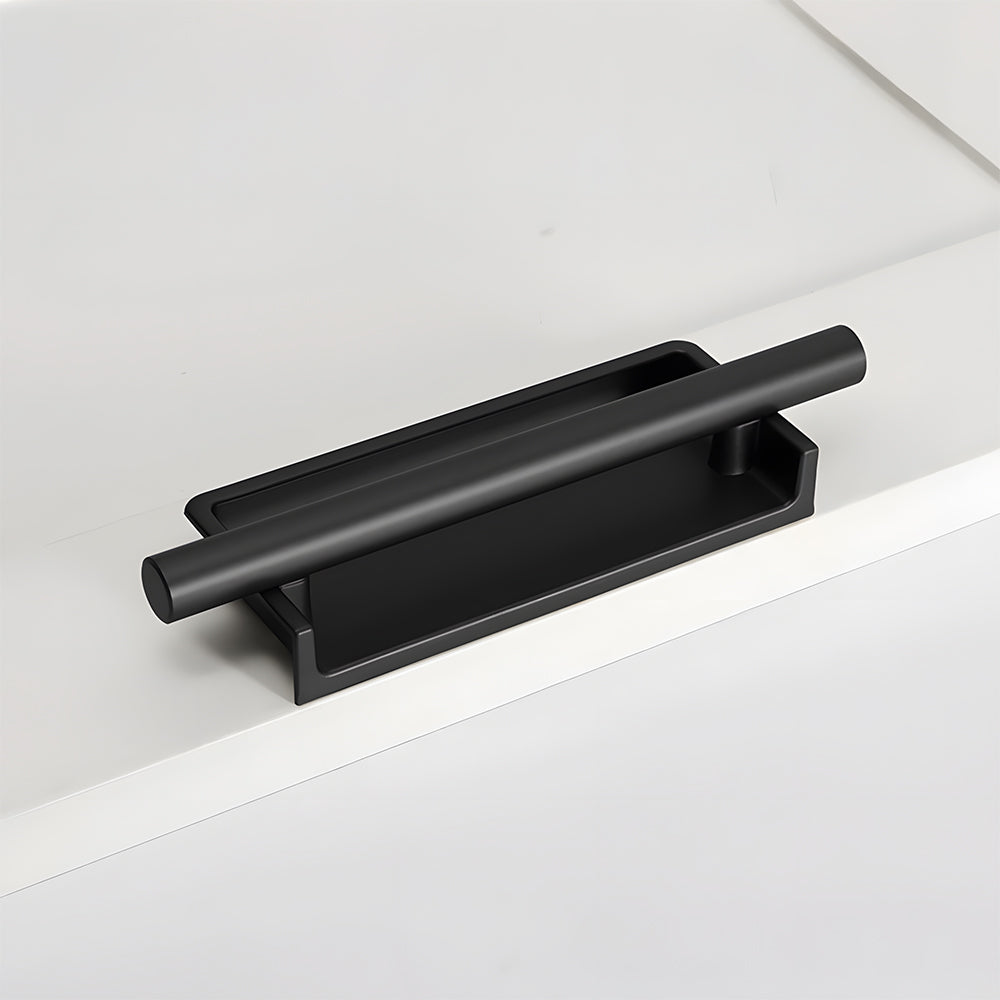 Art Deco Aluminum Alloy Recessed Door Pulls Cabinet Handles
