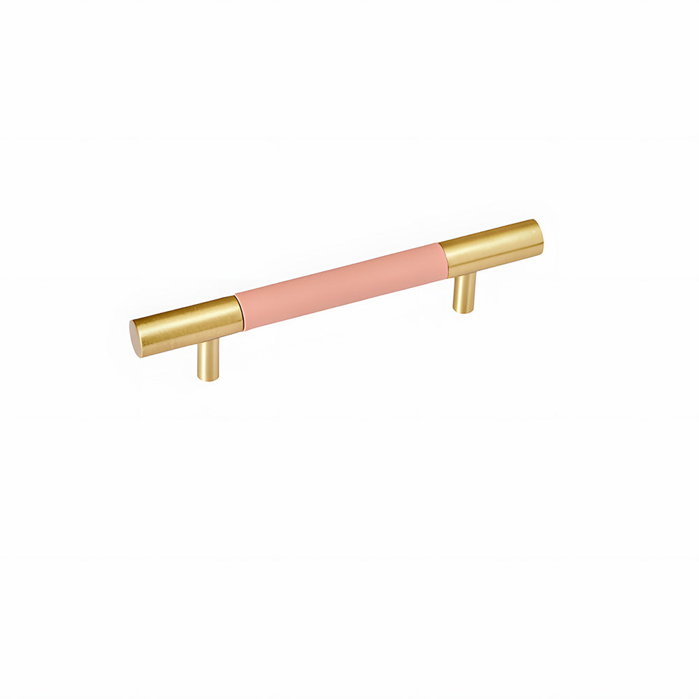 Luxury Solid Brass Leather Wrapped Cabinet Pulls & Knobs