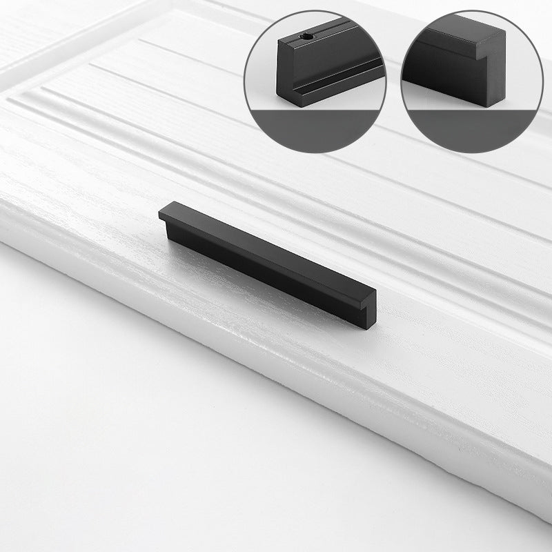 Modern Black Invisible Finger Edge Cabinet Pull