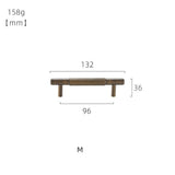 Copper Vintage Striped T-shaped Kitchen Handles