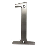 4 Inch Modern Zinc Alloy Silver House Number Signs