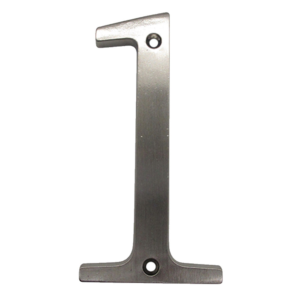 4 Inch Modern Zinc Alloy Silver House Number Signs