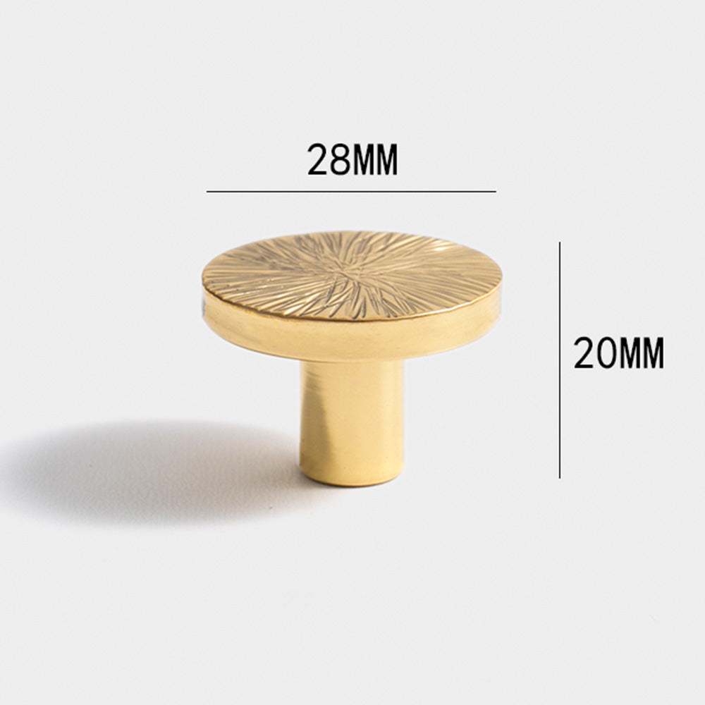 Solid Brass Texture Knob Cabinet Pulls Knobs