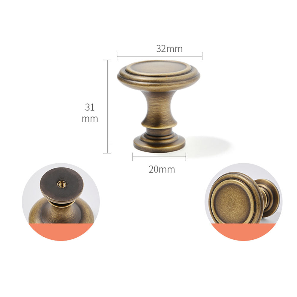 Classic Vintage Solid Brass Kitchen Cabinet Pulls