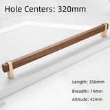 Square Wooden Walnut Kitchen Cabinet Handle