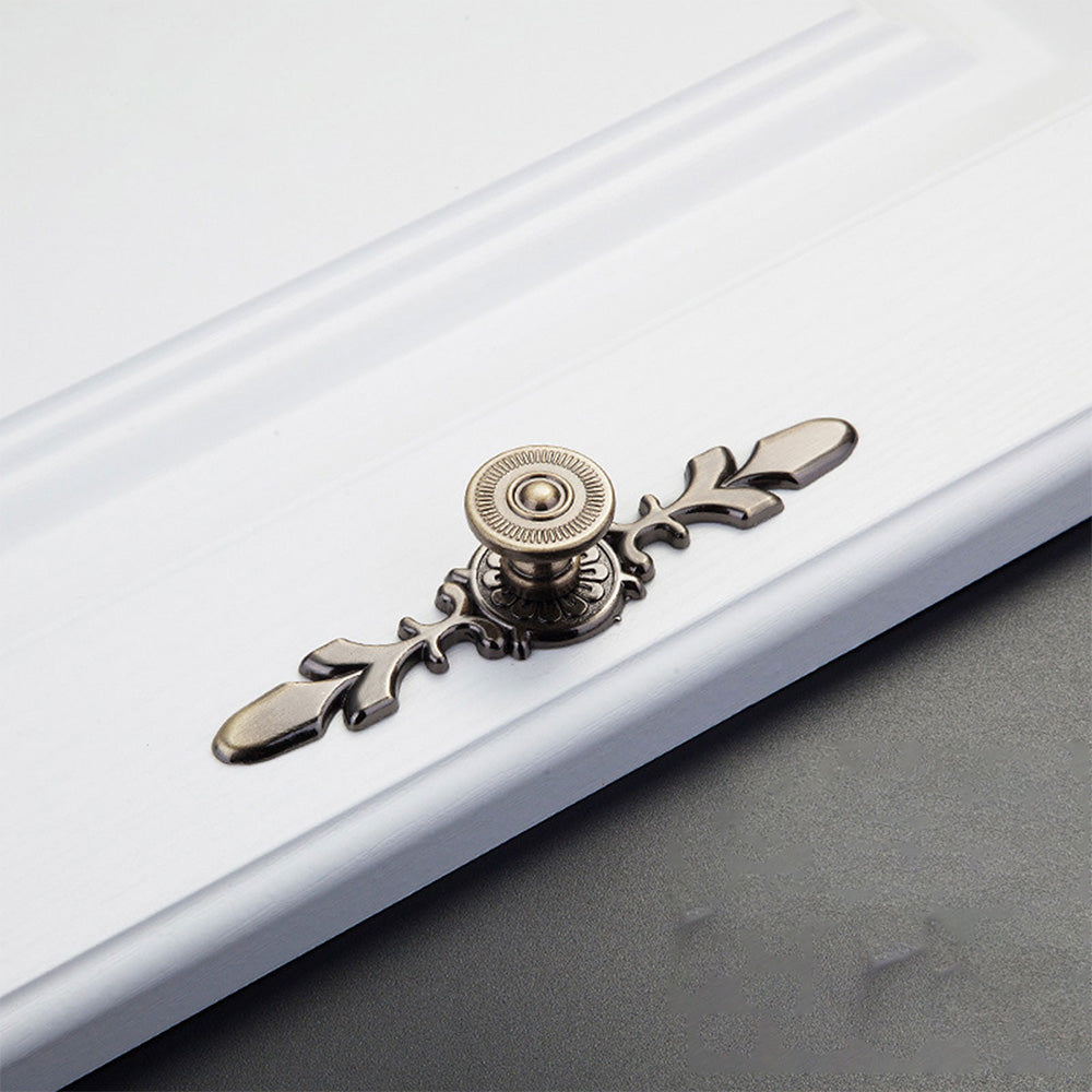 Drawer Pulls Handles Cabinet Door Handle With Plate Flower