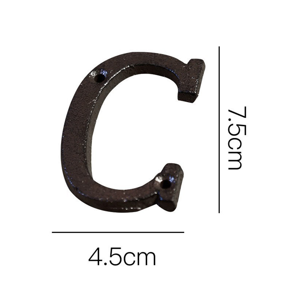 Antique Cast Wrought Iron House Alphabet Letters