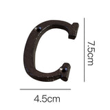 Antique Cast Wrought Iron House Alphabet Letters