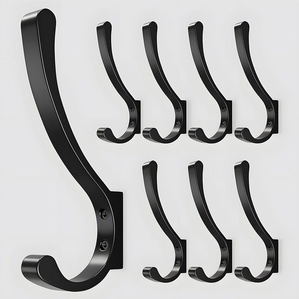 Wall Mount Heavy Duty Coat and Backpack Hooks