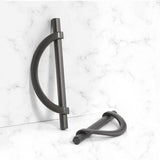 Grey Wardrobe Door Handle Modern Minimalist Cabinet Door Drawer Handle Light Luxury Bathroom Cabinet Door Handle