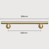 Modern Minimalist Pure Brass Gold Wardrobe Door Handle
