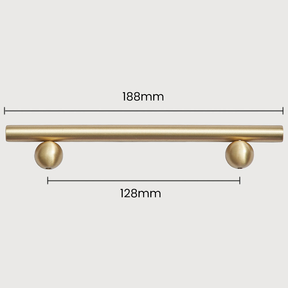 Modern Minimalist Pure Brass Gold Wardrobe Door Handle