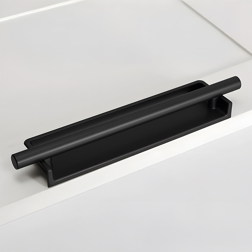 Art Deco Aluminum Alloy Recessed Door Pulls Cabinet Handles