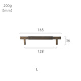 Copper Vintage Striped T-shaped Kitchen Handles