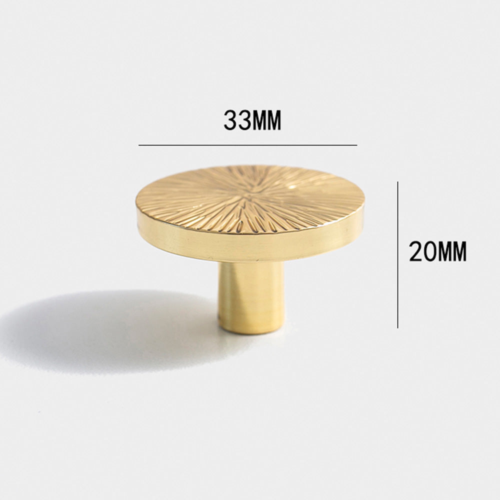 Solid Brass Texture Knob Cabinet Pulls Knobs