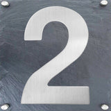 6 Inch Modern Stainless Steel Silver House Numbers