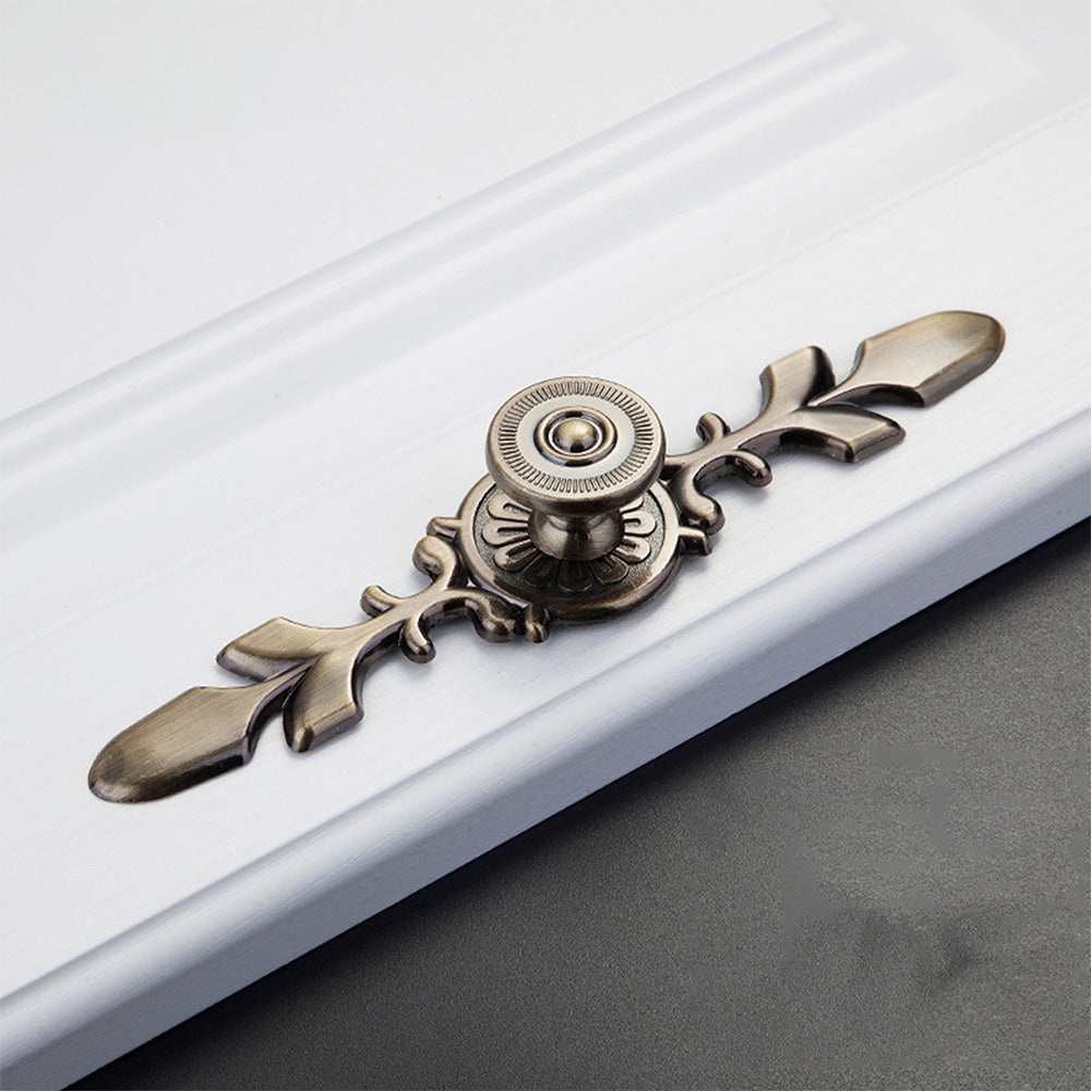 Drawer Pulls Handles Cabinet Door Handle With Plate Flower