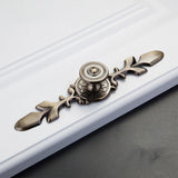 Drawer Pulls Handles Cabinet Door Handle With Plate Flower