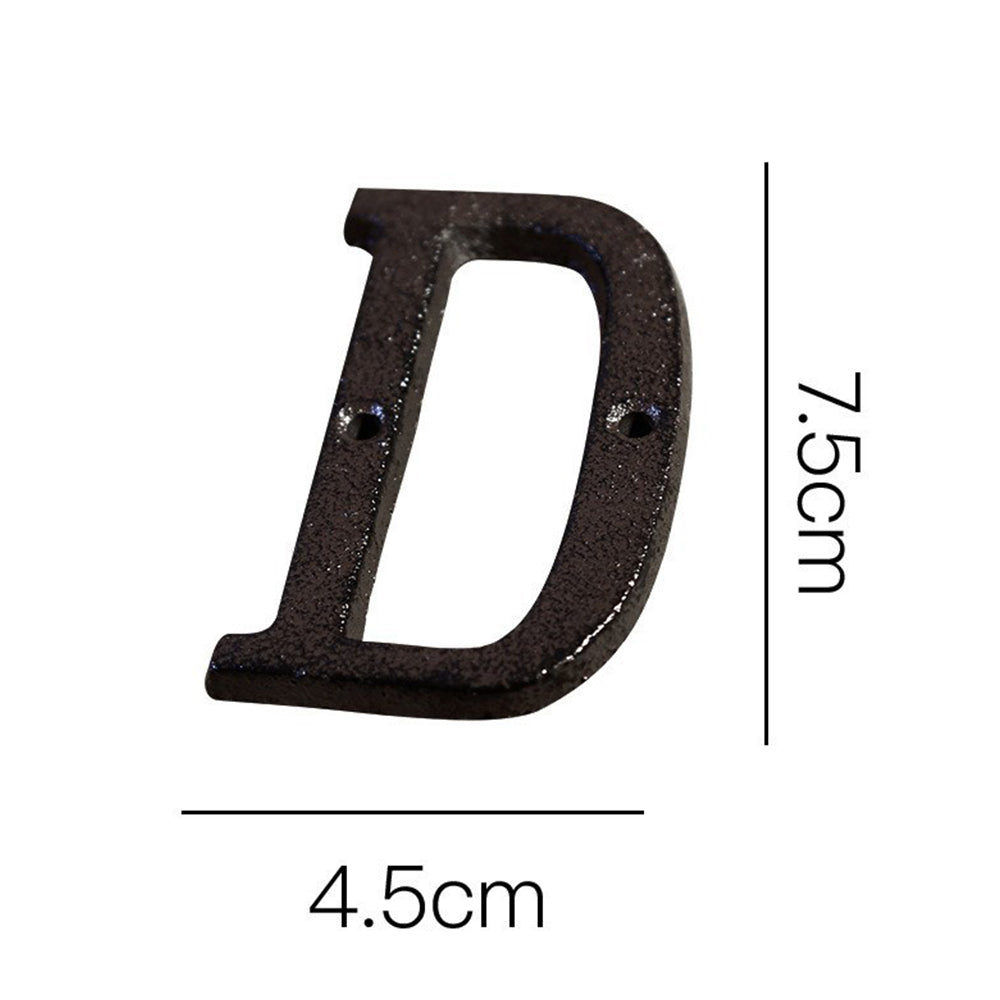 Antique Cast Wrought Iron House Alphabet Letters