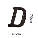 Antique Cast Wrought Iron House Alphabet Letters