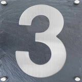 6 Inch Modern Stainless Steel Silver House Numbers