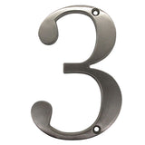 4 Inch Modern Zinc Alloy Silver House Number Signs
