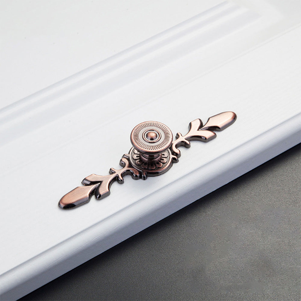 Drawer Pulls Handles Cabinet Door Handle With Plate Flower