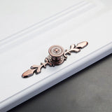 Drawer Pulls Handles Cabinet Door Handle With Plate Flower