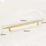 Modern Solid Brass Kitchen Cabinet Knobs and Handles