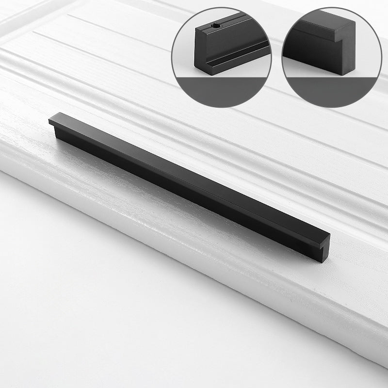 Modern Black Invisible Finger Edge Cabinet Pull