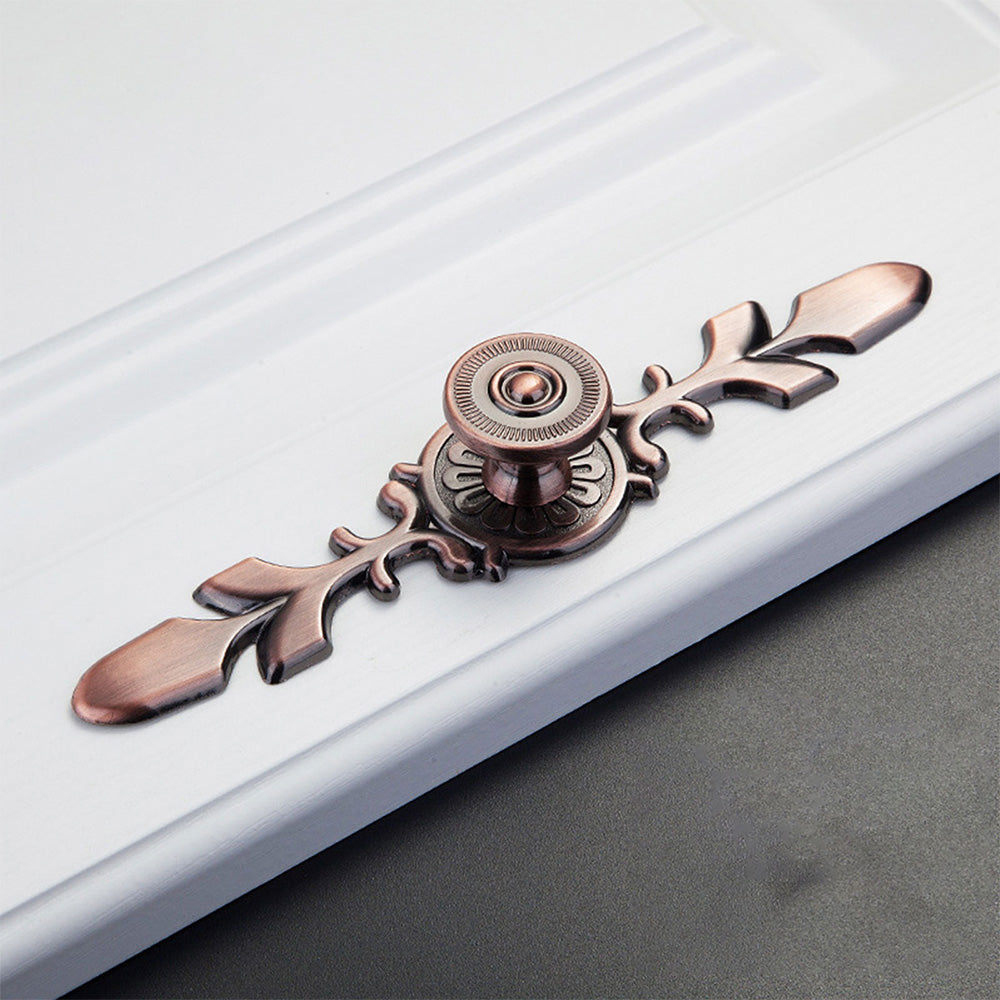 Drawer Pulls Handles Cabinet Door Handle With Plate Flower