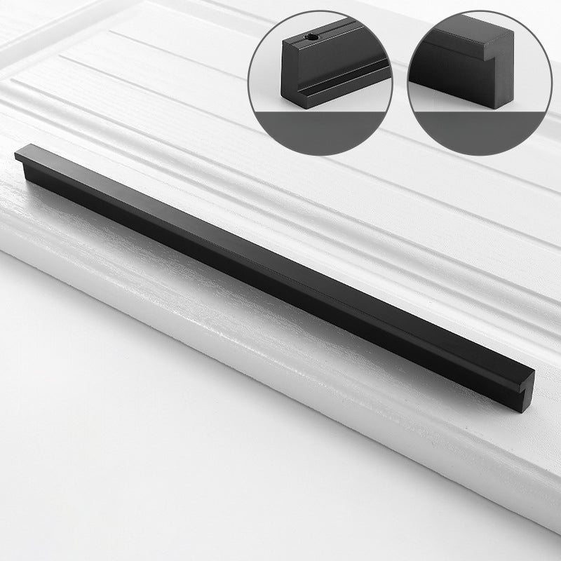 Modern Black Invisible Finger Edge Cabinet Pull