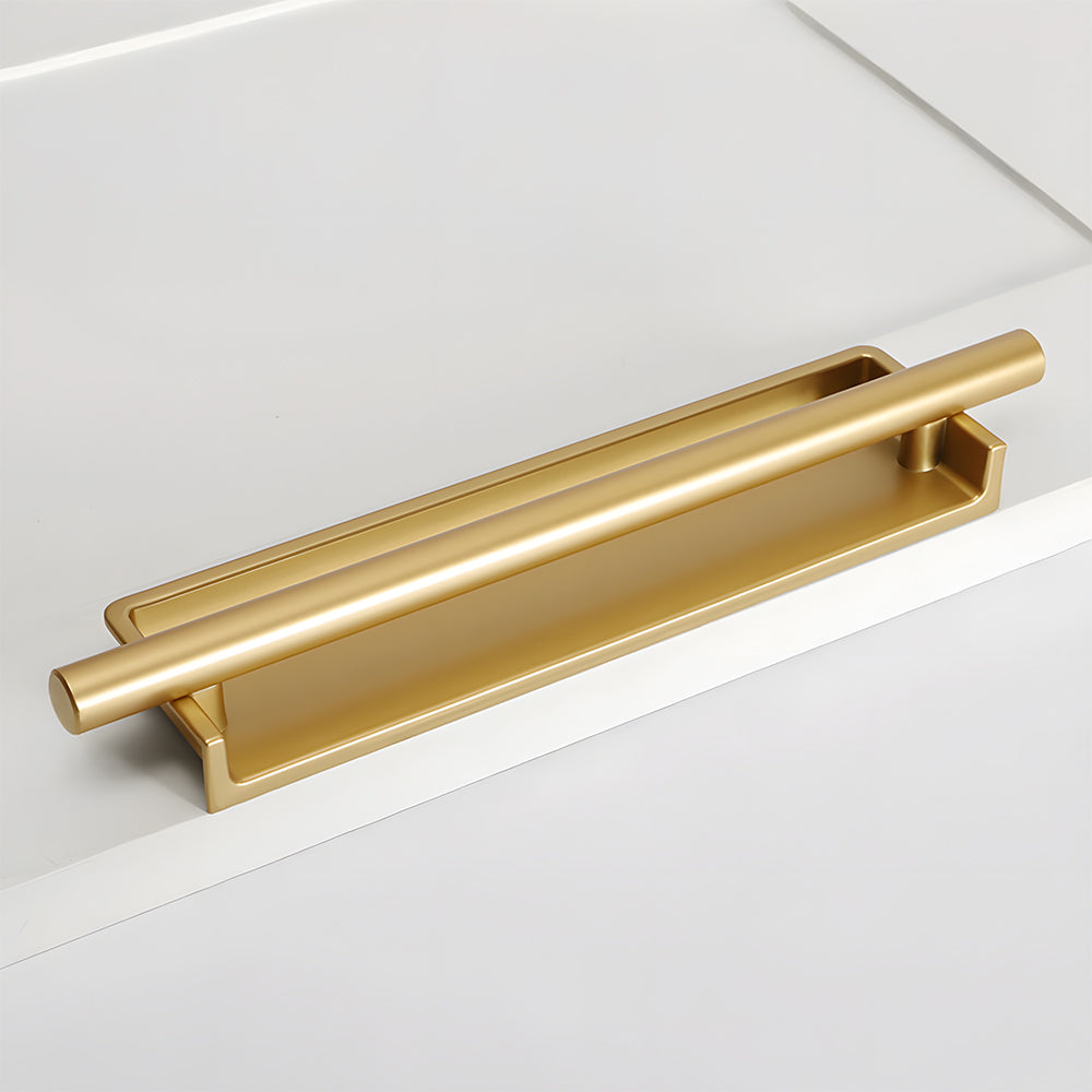 Art Deco Aluminum Alloy Recessed Door Pulls Cabinet Handles