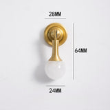 Personality Crystal Brass French Light Luxury Style Wardrobe Cabinet  Pull