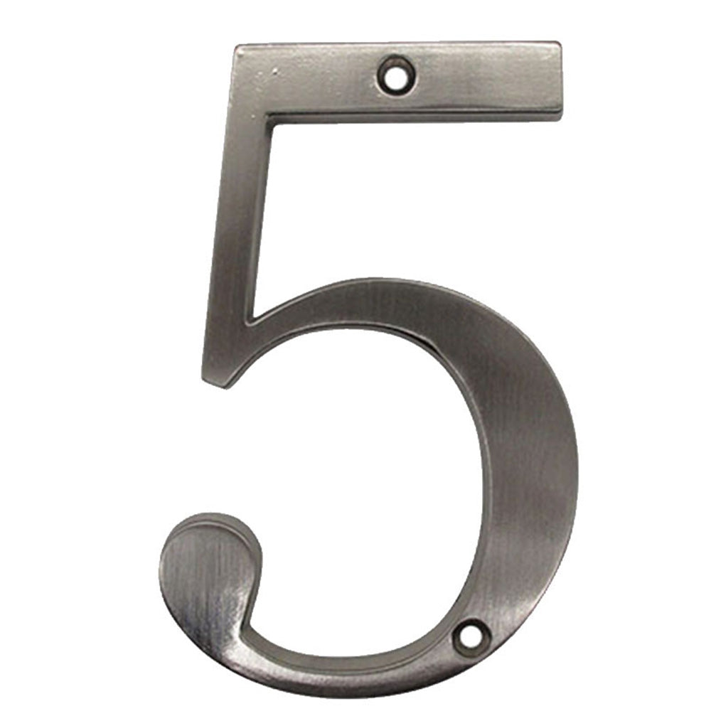 4 Inch Modern Zinc Alloy Silver House Number Signs