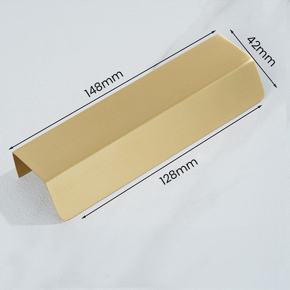 Modern Brass Hidden Finger Cabinet Pulls