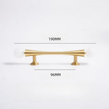 Personality Crystal Brass French Light Luxury Style Wardrobe Cabinet  Pull