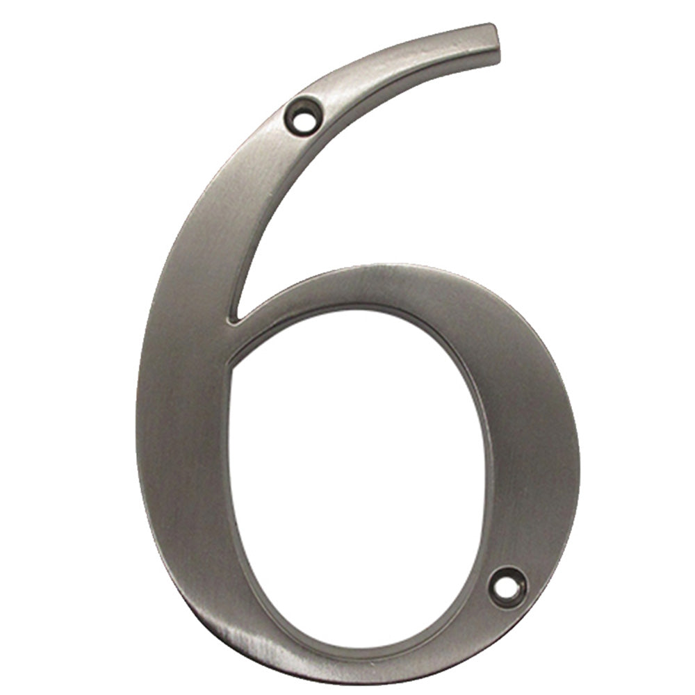 4 Inch Modern Zinc Alloy Silver House Number Signs