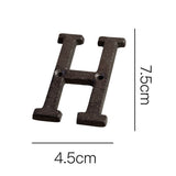 Antique Cast Wrought Iron House Alphabet Letters