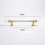 Personality Crystal Brass French Light Luxury Style Wardrobe Cabinet  Pull