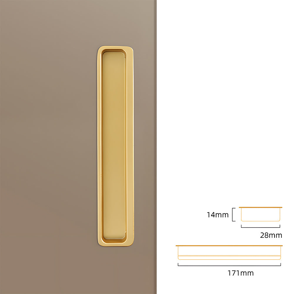 Modern Slotted Recessed Concealed Sliding Door Cabinet Handles
