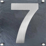 6 Inch Modern Stainless Steel Silver House Numbers
