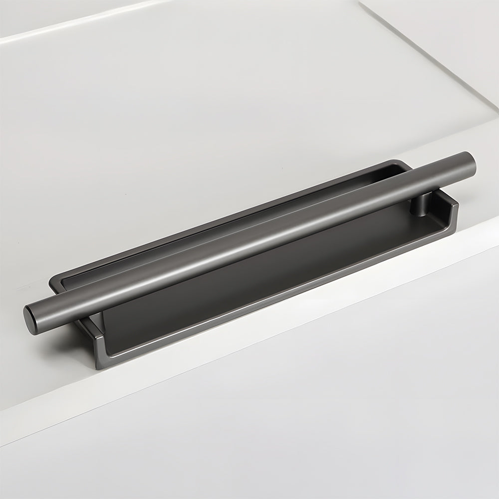 Art Deco Aluminum Alloy Recessed Door Pulls Cabinet Handles