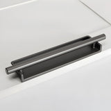 Art Deco Aluminum Alloy Recessed Door Pulls Cabinet Handles