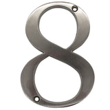 4 Inch Modern Zinc Alloy Silver House Number Signs